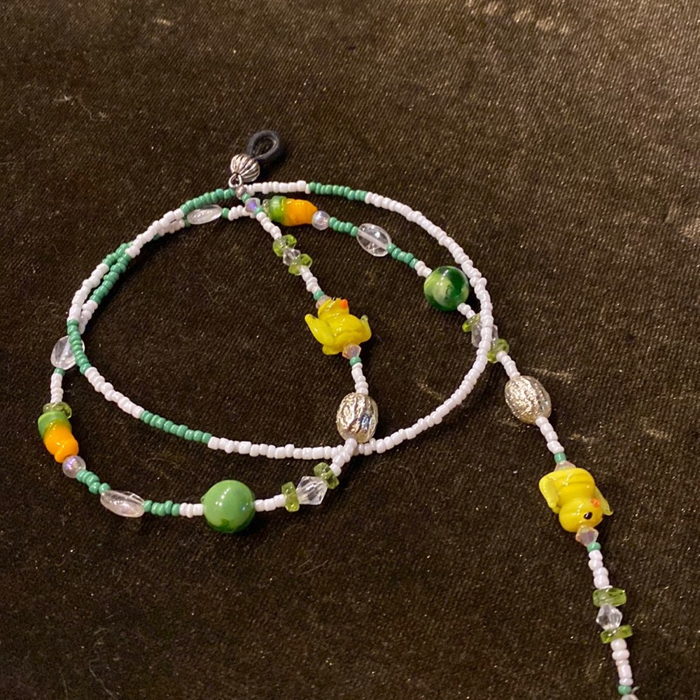 25 inch long handcrafted Easter eyeglass holder
